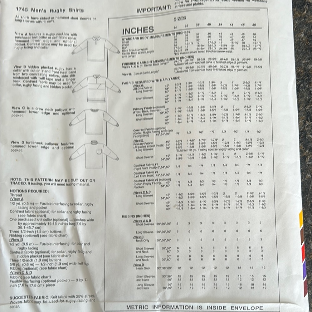 Men's Rugby Shirt Sewing Pattern - Picture 4 of 8